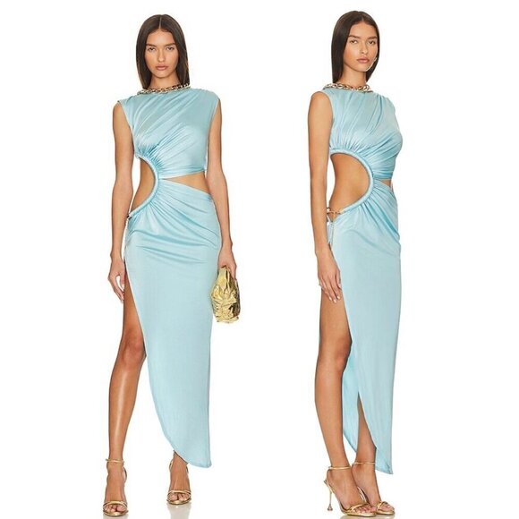 Bronx and Banco Jamilia Maxi Dress in Light Blue - Picture 1 of 9